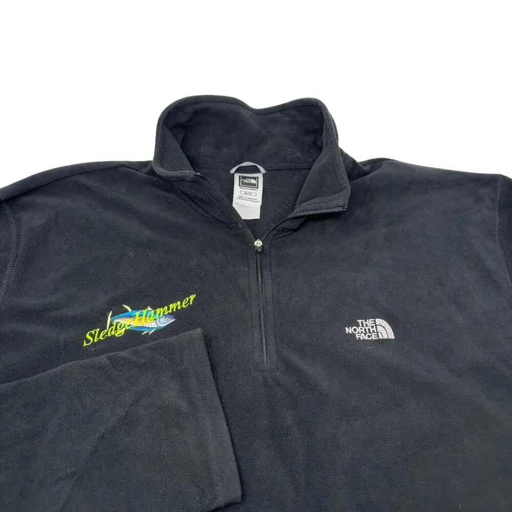 The North Face XL Black Soft Fleece 1/4 Zip Long Sleeve TKA 100 Pullover‎